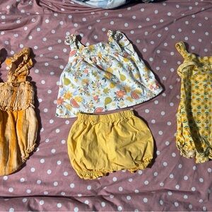 Floral and Yellow Kids Outfit Set